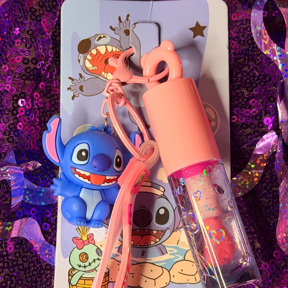 DISNEY **Stitch Keychain with Lip Gloss**